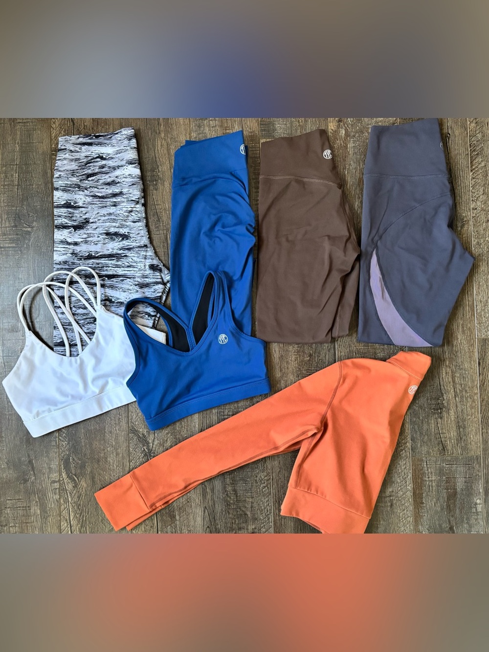 TYC Lot of 7 Pieces Workout Athletic Leggings, Sports Bras & Jacket - XS, Sm & M